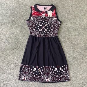 NEW Hot Topic bandana skull print Halloween dress